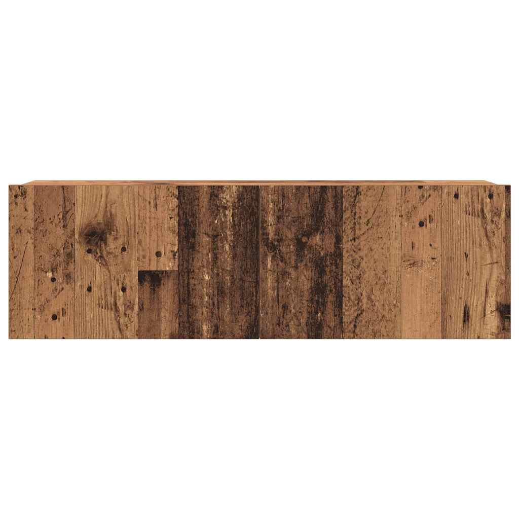 TV Units Wall-mounted 4 pcs Old Wood Engineered wood