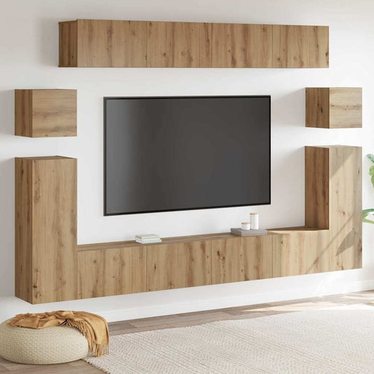 TV Units Wall-mounted 4 pcs Artisan Oak Engineered wood