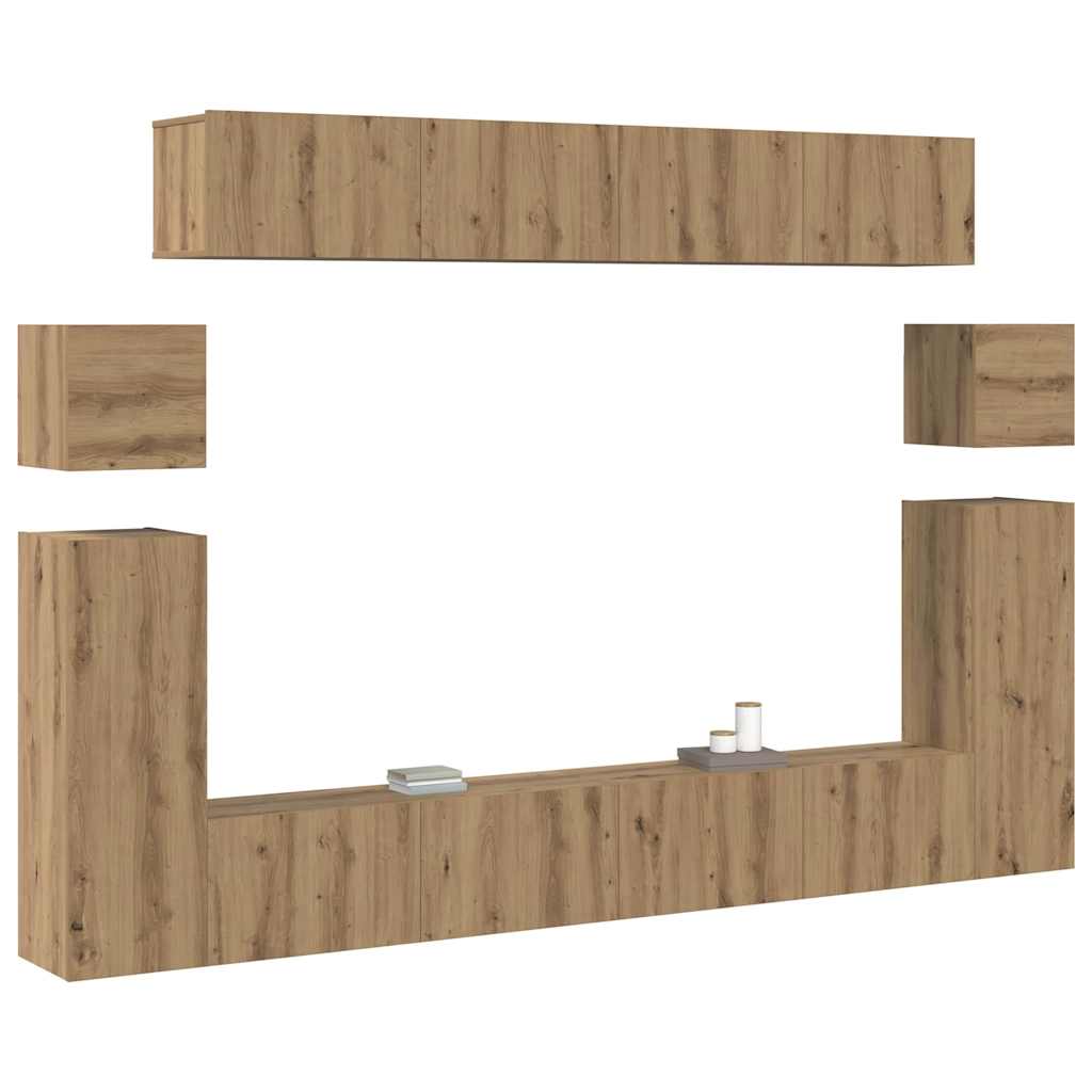 TV Units Wall-mounted 4 pcs Artisan Oak Engineered wood