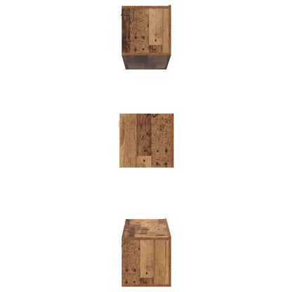 TV Cabinet Set Wall-mounted 6 pcs Old Wood Engineered Wood