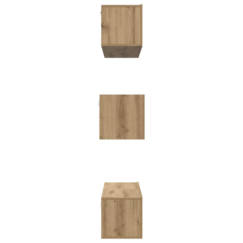 TV Cabinet Set Wall-mounted 6 pcs Artisan Oak Engineered Wood
