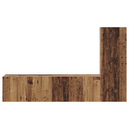 TV Cabinet Set Wall-mounted 3 pcs Old Wood Engineered Wood
