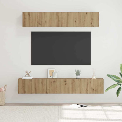 TV Cabinet Set 5 pcs Artisan Oak Engineered Wood