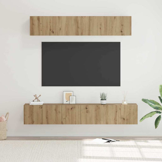 TV Cabinet Set 5 pcs Artisan Oak Engineered Wood
