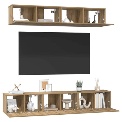 TV Cabinet Set 5 pcs Artisan Oak Engineered Wood