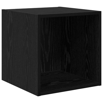 TV Cabinet Set 4 pcs Black Oak Engineered Wood