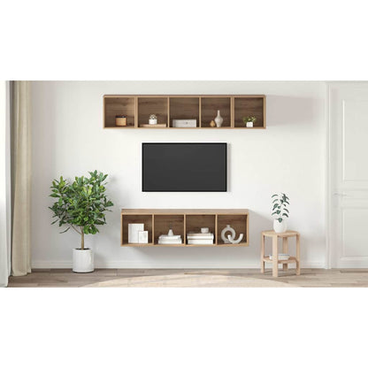 TV Cabinet Set Wall-mounted 4 pcs Artisan Oak Engineered Wood