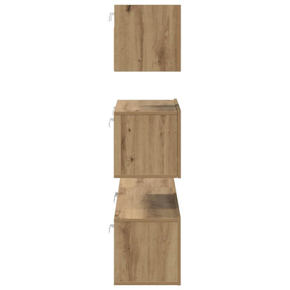 TV Cabinet Set Wall-mounted 4 pcs Artisan Oak Engineered Wood