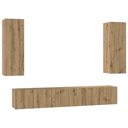 TV Cabinet Set 5 pcs Artisan Oak Engineered Wood