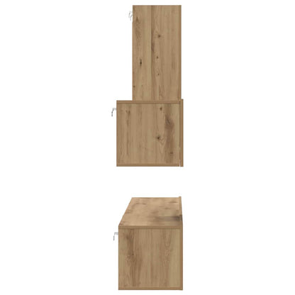 Wall TV Cabinet Wall-mounted 4 pcs Artisan Oak Engineered Wood