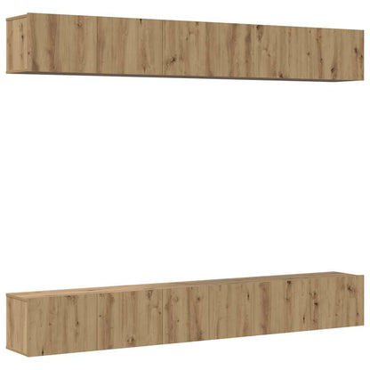 TV Cabinet Set Wall-mounted 6 pcs Artisan Oak Engineered Wood