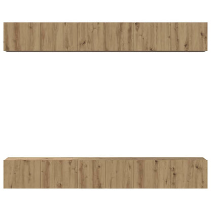 TV Cabinet Set Wall-mounted 6 pcs Artisan Oak Engineered Wood