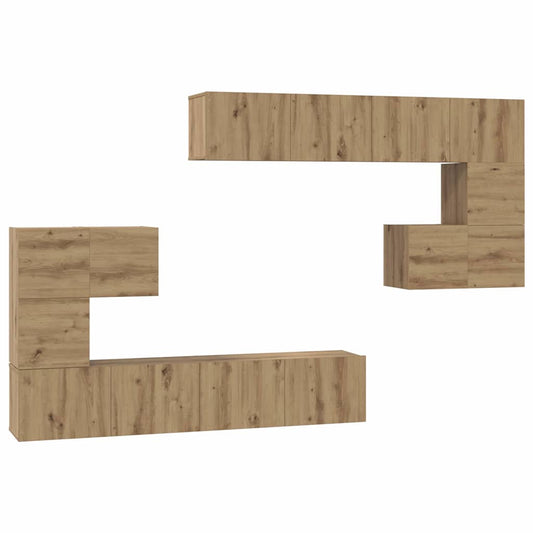 TV Units Wall-mounted 4 pcs Artisan Oak Engineered wood