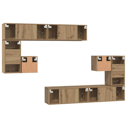 TV Units Wall-mounted 4 pcs Artisan Oak Engineered wood