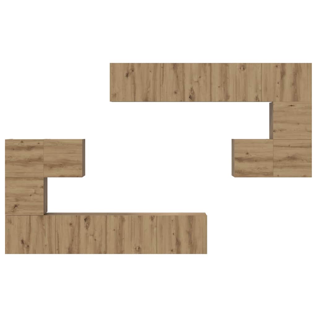 TV Units Wall-mounted 4 pcs Artisan Oak Engineered wood