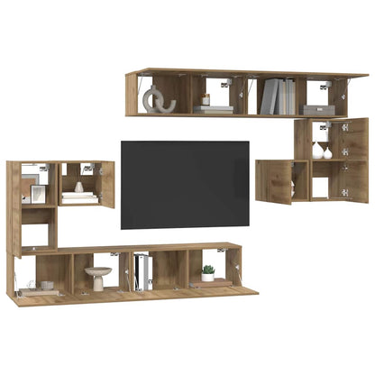 TV Units Wall-mounted 4 pcs Artisan Oak Engineered wood