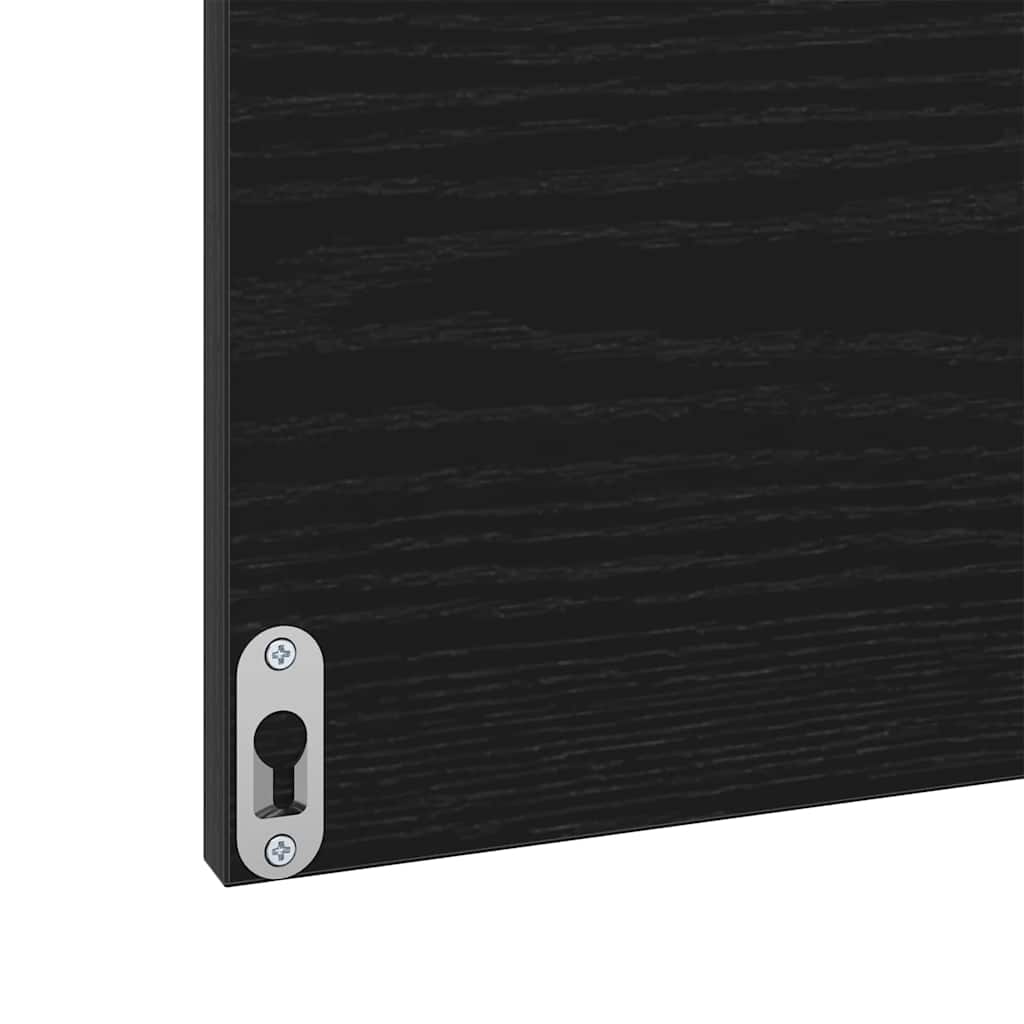 Bathroom Furniture Set 3 pcs Black Oak Engineered Wood