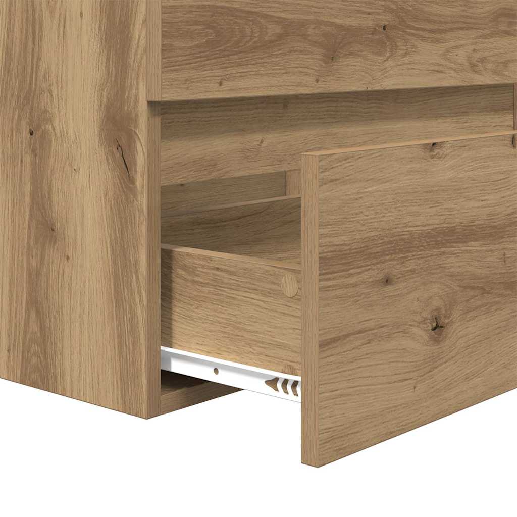 Bathroom Furniture Set 3 pcs Artisan Oak Engineered Wood