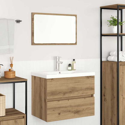 Bathroom Furniture Set 3 pcs Artisan Oak Engineered Wood