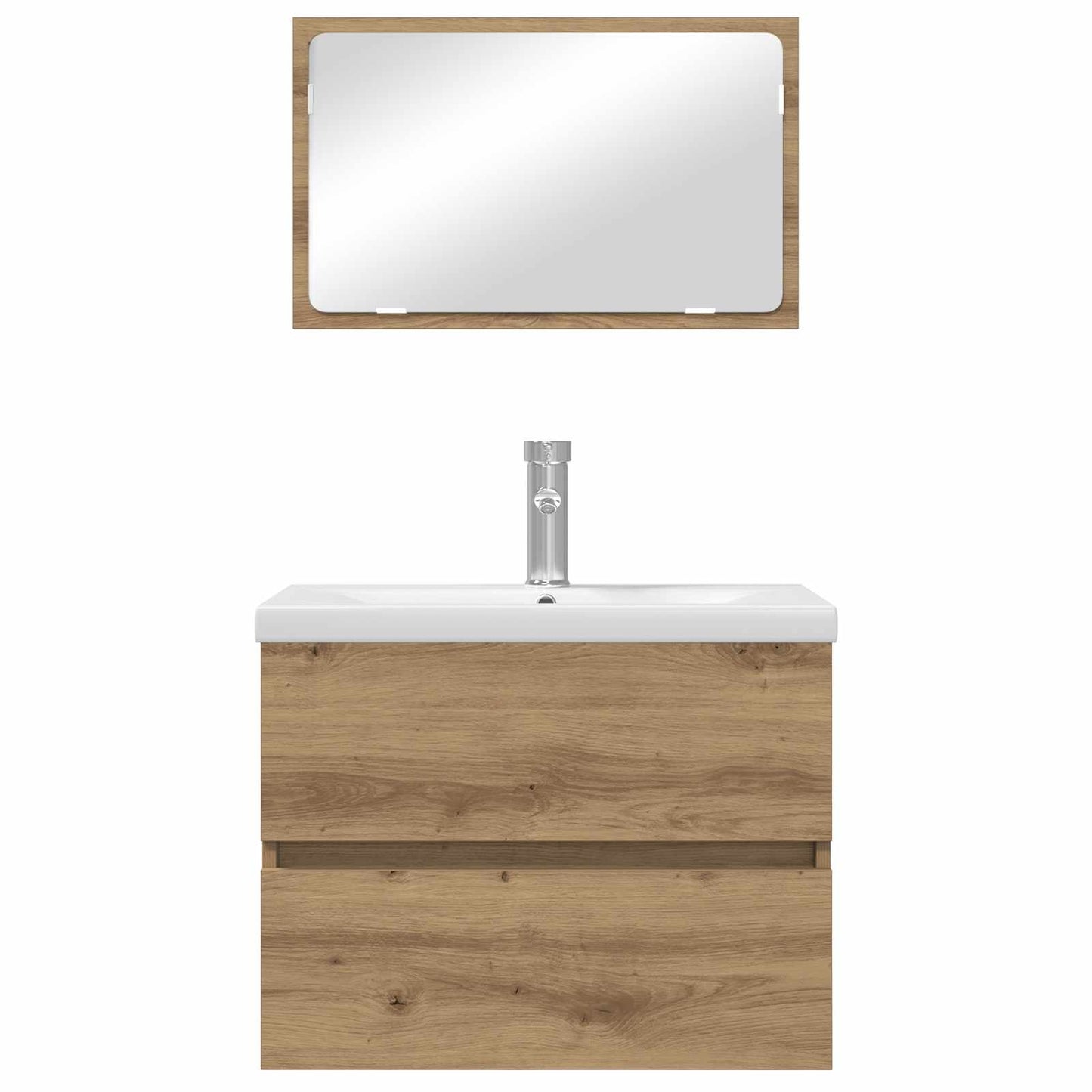 Bathroom Furniture Set 3 pcs Artisan Oak Engineered Wood