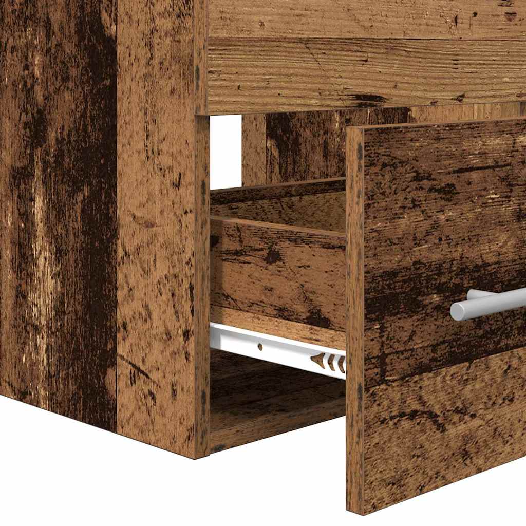 Bathroom Furniture Set 2 pcs Old Wood Engineered Wood