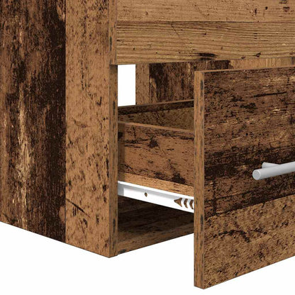 Bathroom Furniture Set 2 pcs Old Wood Engineered Wood