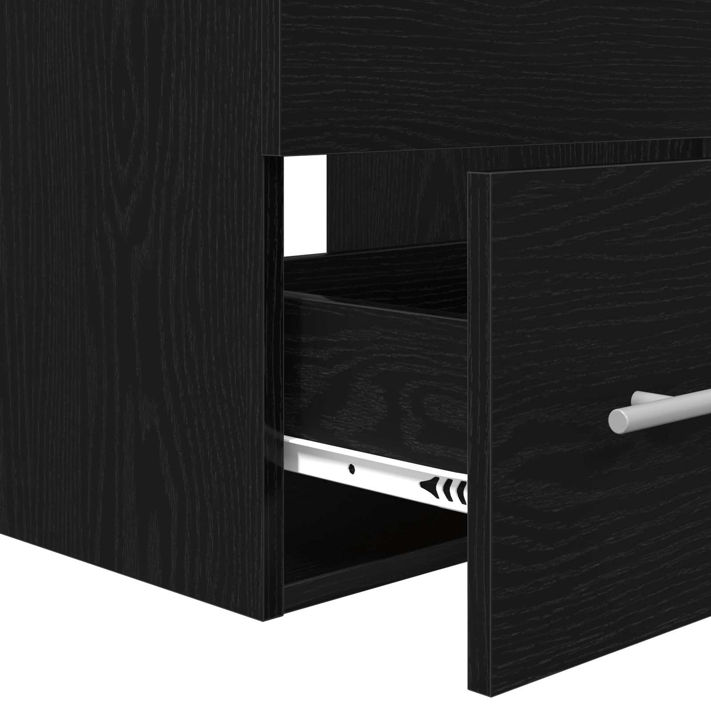 Bathroom Furniture Set 2 pcs Black Oak Engineered Wood