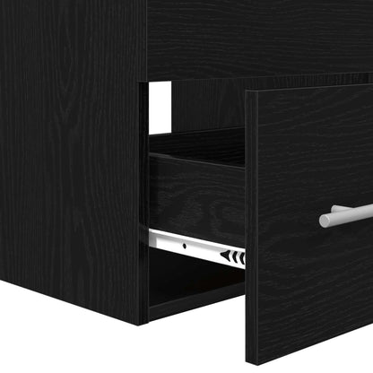 Bathroom Furniture Set 2 pcs Black Oak Engineered Wood