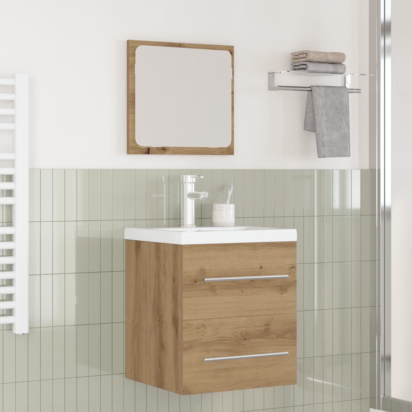 Bathroom Furniture Set 2 pcs Artisan Oak Engineered Wood