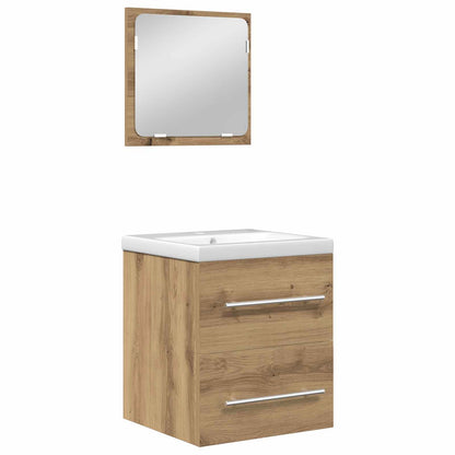 Bathroom Furniture Set 2 pcs Artisan Oak Engineered Wood