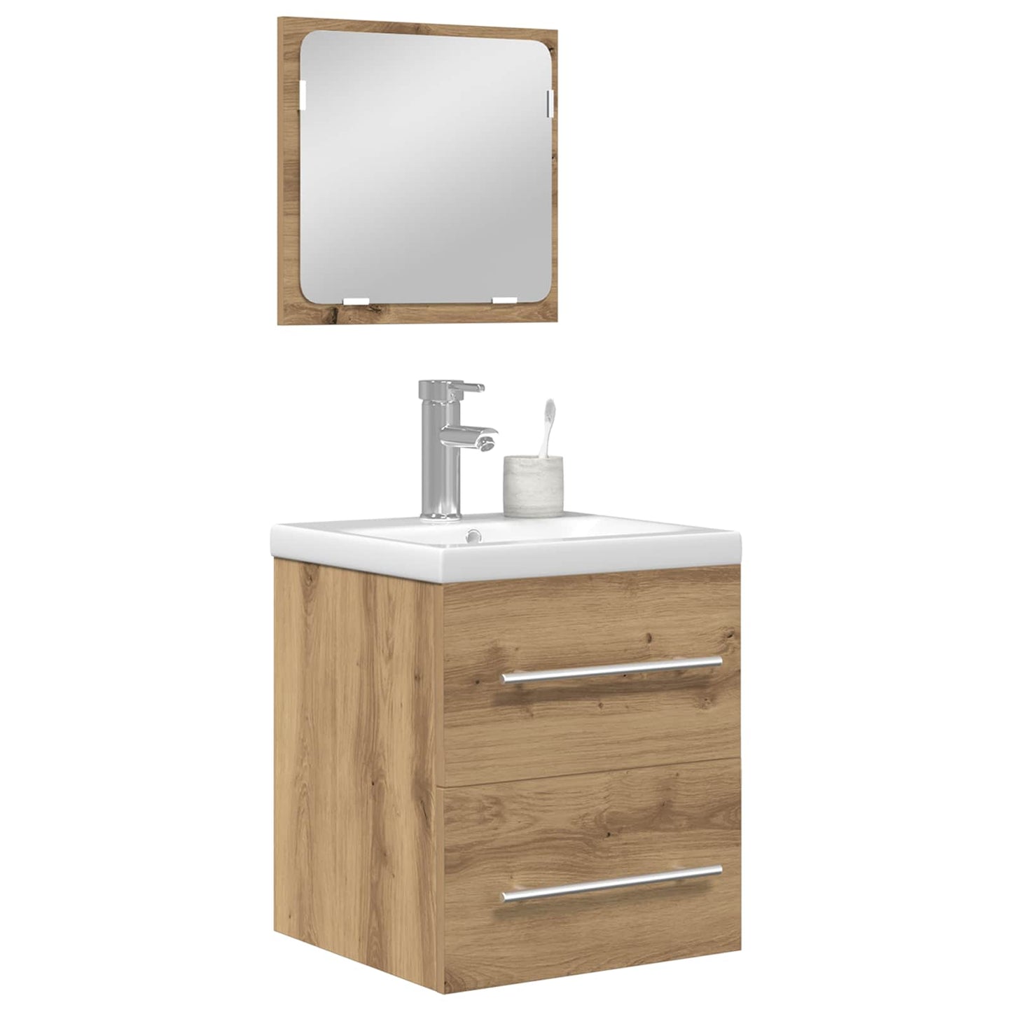 Bathroom Furniture Set 2 pcs Artisan Oak Engineered Wood
