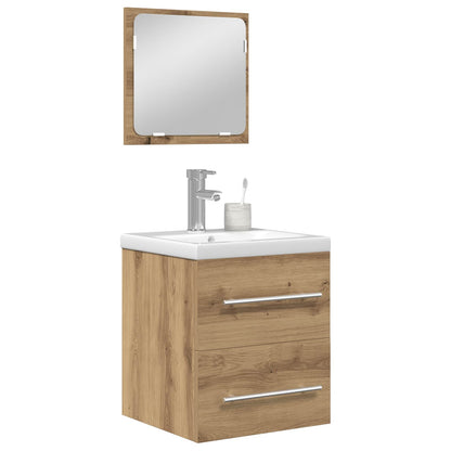 Bathroom Furniture Set 2 pcs Artisan Oak Engineered Wood