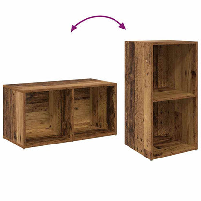 TV Cabinet Set 2 pcs Old Wood 37 x 35 x 72 cm Engineered Wood