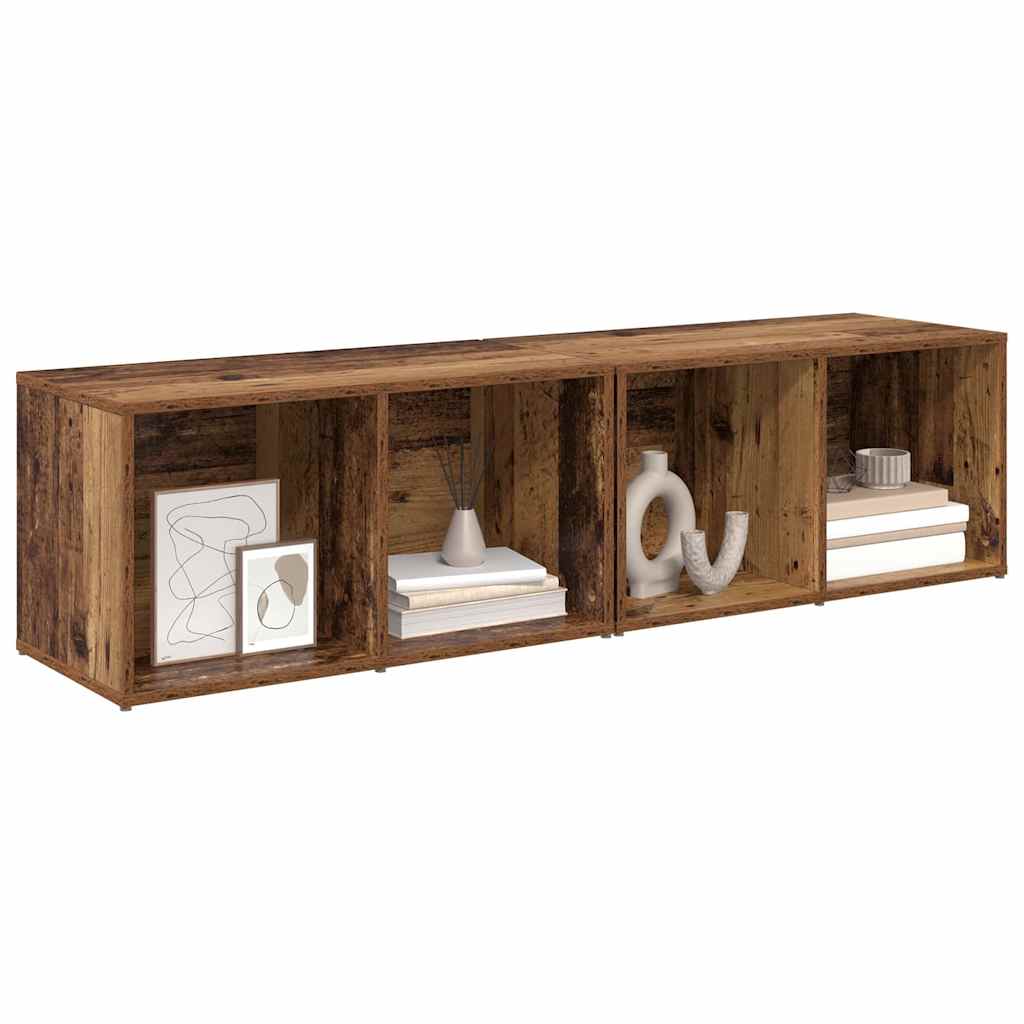 TV Cabinet Set 2 pcs Old Wood 37 x 35 x 72 cm Engineered Wood