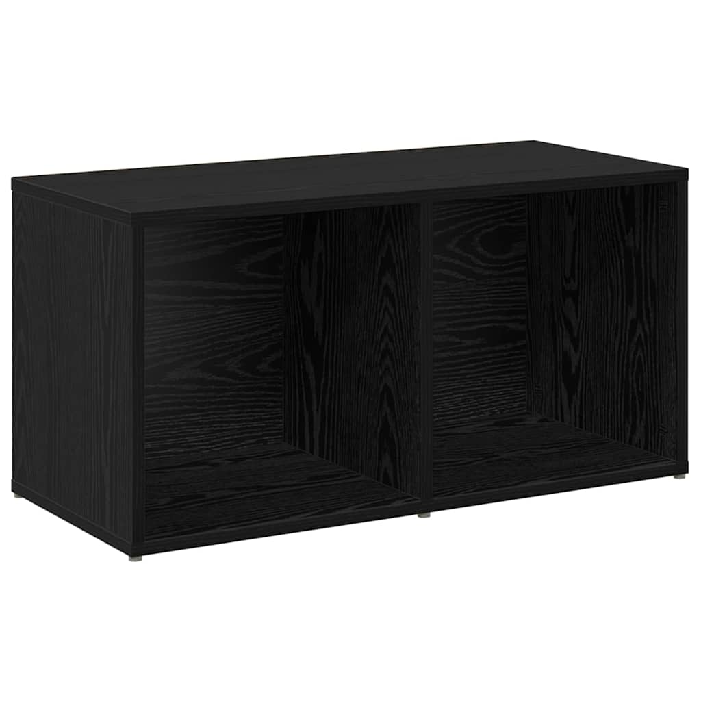 TV Cabinet Set 2 pcs Black Oak Engineered Wood
