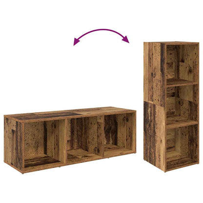 TV Cabinet Set 4 pcs Old Wood 37 x 35 x 107 cm Engineered Wood