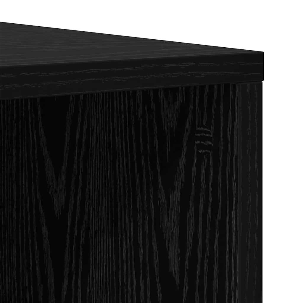 TV Cabinet Set 4 pcs Black Oak Engineered Wood