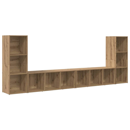 TV Cabinet Set 4 pcs Artisan Oak Engineered Wood