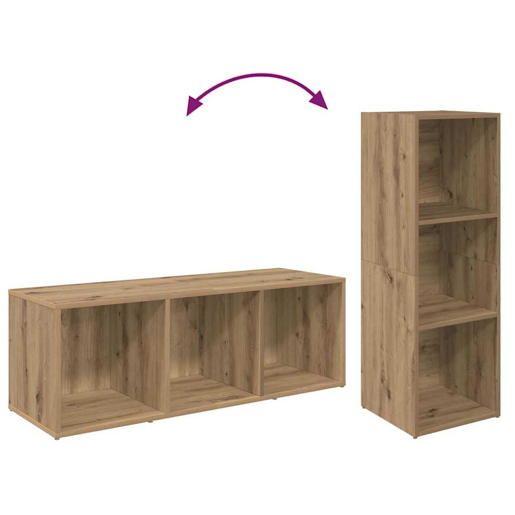 TV Cabinet Set Wall-mounted 4 pcs Artisan Oak 37 x 35 x 107 cm