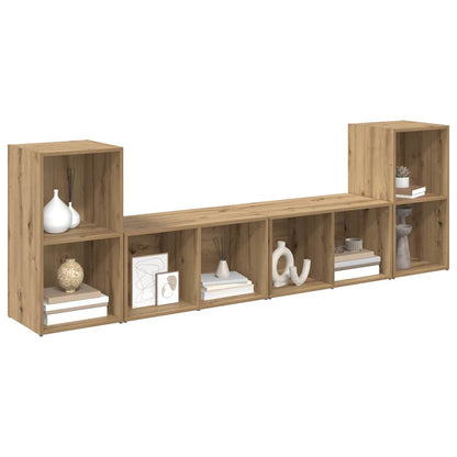 TV Cabinet Set Wall-mounted 4 pcs Artisan Oak 37 x 37 x 72 cm