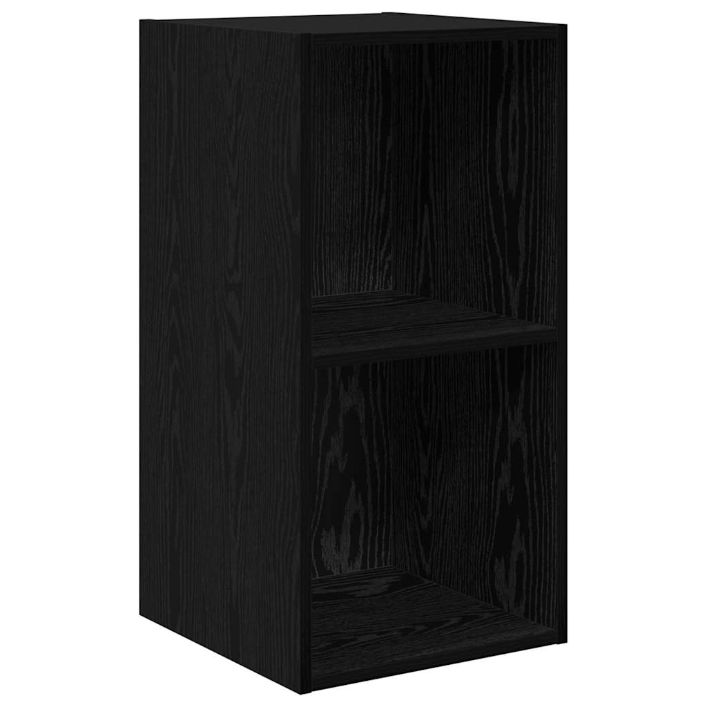 TV Cabinet Set 4 pcs Black Oak Engineered Wood