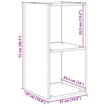 TV Cabinet Set 4 pcs Black Oak Engineered Wood