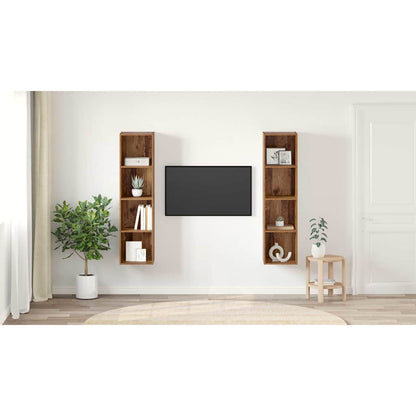 TV Cabinet Set 2 pcs Brown 37 x 37 x 142.5 cm Engineered Wood