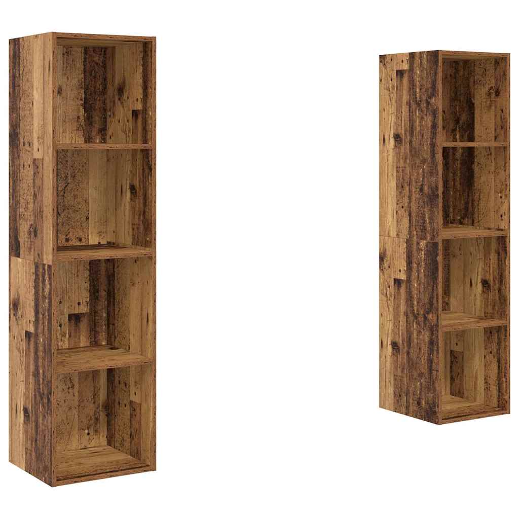 TV Cabinet Set 2 pcs Brown 37 x 37 x 142.5 cm Engineered Wood