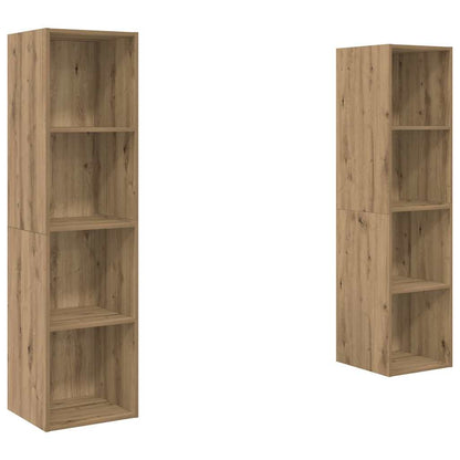 TV Cabinet Set 2 pcs Brown 37 x 37 x 142.5 cm Engineered Wood