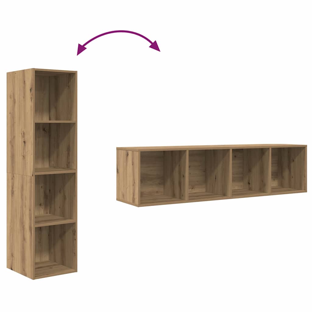 TV Cabinet Set 2 pcs Brown 37 x 37 x 142.5 cm Engineered Wood