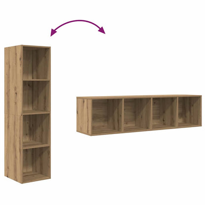 TV Cabinet Set 2 pcs Brown 37 x 37 x 142.5 cm Engineered Wood