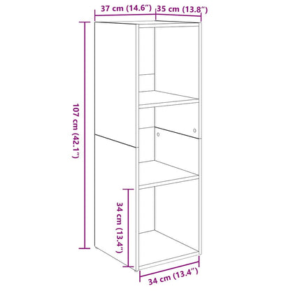 TV Cabinet Set 2 pcs Black Oak Engineered Wood