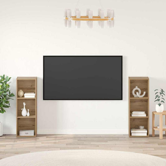 TV Cabinet Set 2 pcs Artisan Oak Engineered Wood