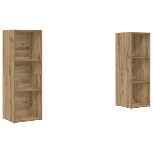 TV Cabinet Set 2 pcs Artisan Oak Engineered Wood